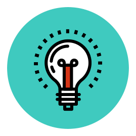 Now Novel icon - lightbulb representing our helpful tools