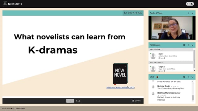 What novelists can learn from K-dramas webinar