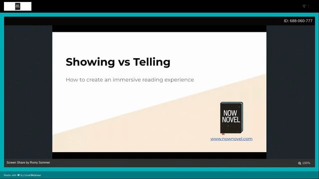 Showing vs Telling webinar